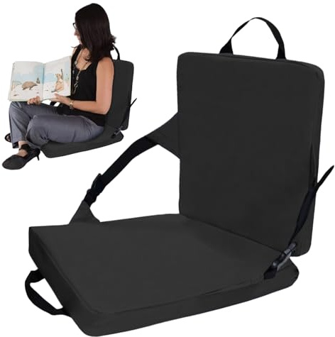 Doiyislem Stadionsäten med ryggstöd, Tribünkudde Med Ryggstöd - Anti-Slip Botten Sittdyna För Outdoor Camping Picknick Fotbollsspel Båt Camping Baseballevenemang