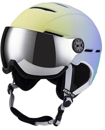 rockible Casco da E Occhiali da Set Copricapo Visiera Antiappannamento Facile da Usare Comodo per