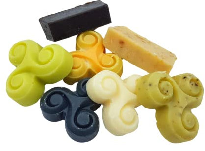 Haarseifen Testpaket – 5 Tester Haarwaschseife, Shampooseife, vegan, ohne Palmöl, ohne Plastik, handgemachte Naturseife, Haarseife von kleine Auszeit Manufaktur