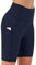 Persit Kurze Sporthose Damen, High Waist Radlerhose Sport Shorts Sommer Laufhose Marineblau S