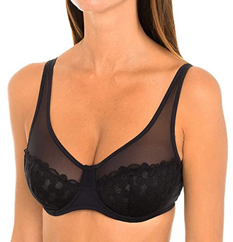 DIM Soutien-Gorge Femme Avec Armatures Generous Broderie x1, Noir, 90B