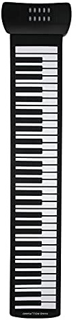 Roll Up Piano, 61 Tasti Pieghevole Pianoforte Portatile Ricaricabile Elettronico a Mano Roll Piano Flessibile Morbido Elettrico Digitale Roll Up Tastiera Pianoforte, per Principianti