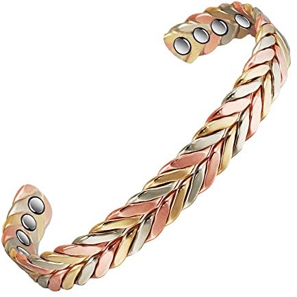 EnerCoppeX Kupferarmband, verwendet für Arthritis und Gelenke, reine Kupfermagnet -Behandlungsarmbänder, für Handgelenkstunnel, 3500 Gauß -wirksame Magnete, gesunde Schmuckgeschenke (CPB-0932)