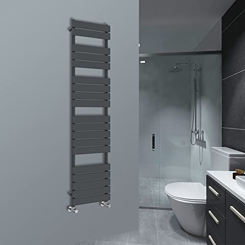 Warmehaus Flat Panel Bathroom Heated Towel Rail Anthracite 1800x450mm