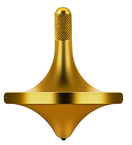 Umweltschutz Edelstahl Metall Kreisel, Anti-Schwerkraft perfekt ausbalanciertes zartes Tischspielzeug, leichtes drehen glatt Schleudern Schleuderzeit über 6 Minuten (Bronze L)