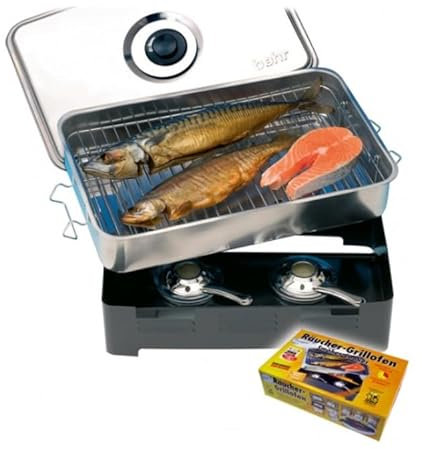 Fumoir en acier inoxydable Behr ECOplus Stainless Steel Table Smoker | Fumoir à poisson