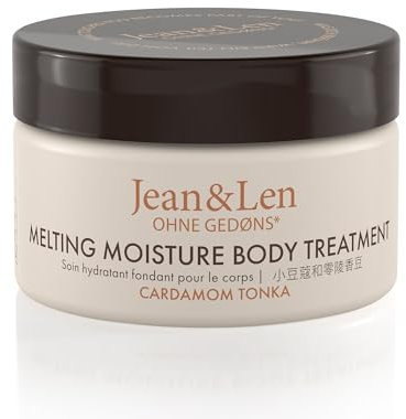 Jean & Len Melting Moisture Body Treatment Cardamom & Tonka, für ein duftendes Pflegeergebnis, für normale Haut, hochwertiger Tiegel, Pflegende Body Butter, 50 ml