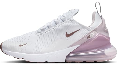 Nike Sneaker Damen Air Max 270, White/Platinum Violet-Smokey Mauve-Black, AH6789-120, 36.5 EU (W 6 US)