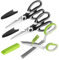 Vutyvve ciseaux de cuisine, ciseaux polyvalents pour la viande et la volaille, lames en acier inoxydable, lavables au lave-vaisselle, 2 noirs, 1 vert, lot de 3