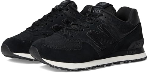New Balance Women's 574 V2 Sneaker, Black/Metallic Black, 7 B