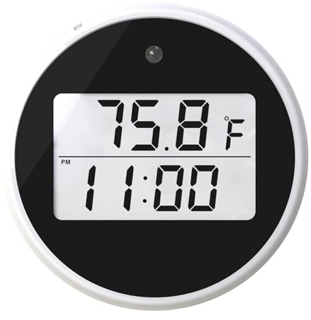 Wassertemperaturanzeige für Eisbad, Wasserthermometer-Timer Für Eisbad, Digitales Eisbad-Temperatur-Thermometer, Kleines Eisbad-Temperaturmessgerät mit Timer für Badewanne, Schwimmbad, Schwarz