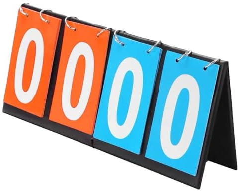 GATHINESS Tableau de Score Sportif Multifonction 4 Chiffres Réutilisable, Affichage Portable pour Football, Basketball, Tennis de Table – Accessoire Pratique et Solide pour Compétition