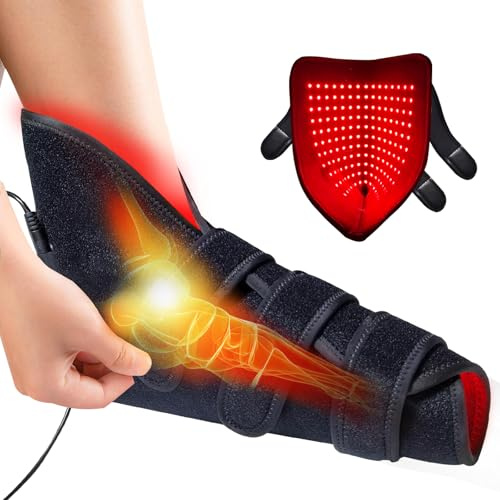 Hottoerak Lampe à lumière rouge sur pied, 165 LED 660 nm 850 nm lampe infrarouge