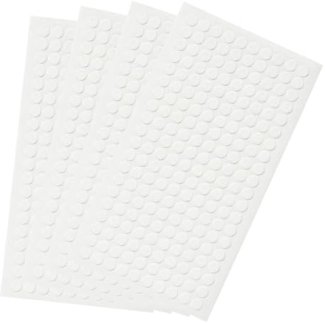 Tinminx 800 Pcs Transparent Double Sided Adhesive Dots, 0.8 cm Removable Sticky Glue Points, Clear Round Mounting Stickers for Paper, Glass, Photos, Posters, Crafts, Office and Decorations