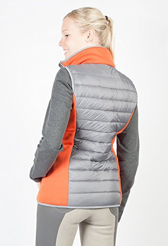 PFIFF Damen Steppweste-Hylite-Reitweste Weste, grau, XXL