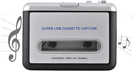 Zopsc Portable Cassette to MP3 Converter, USB Tape to PC Audio Music Player, Includes Headphones