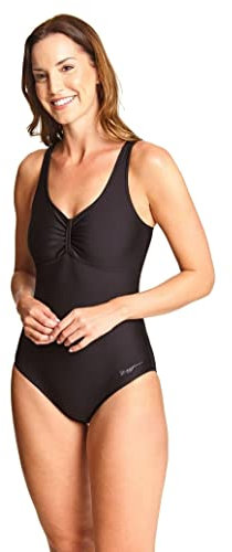 Zoggs Women's Marley Scoopback One Piece Swimsuit, Black, 18 UK