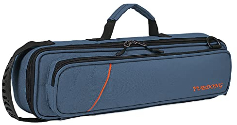 Vilihkc 17 Hole Flute Case Oxford Cloth Carrying Case Bag Flute Accessories,Waterproof Wear Resistant Flute Carrying Bag with Adjustable Shoulder Strap(17 X4 X2.4)