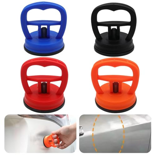Baxcdyswe 4 Piezas Ventosas para Coche, Mini Ventosa para Abolladuras, Extra-Fuertes Extractor de Succión de Vacío para Golpes, Pantalla de Teléfonos Móviles u Otras Superficies Lisas y Planas