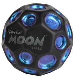 Sunflex® x Waboba® Moon Ball Dark Side Blu | Palla per saltare | Palla di gomma per saltare | Palla da gioco | Cratere per palla da gioco | Facile da afferrare | Flummies per bambini | Bouncing Ball