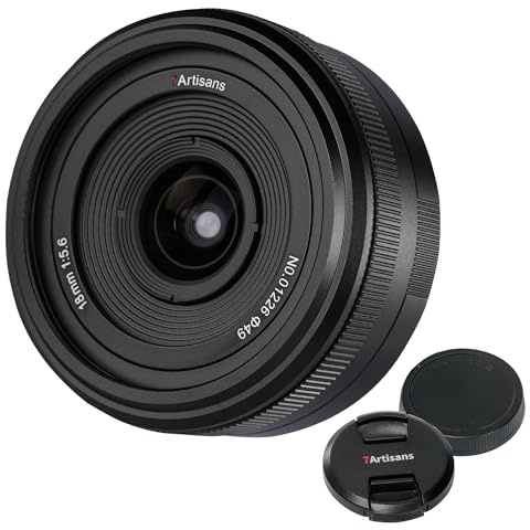 7artisans 18mm F5.6 Camera Lens for Sony E Mount,Full Frame 98.7° Large Viewing Angle Lightweight and Slim Lens for Portraiture,Scenery,Documentary Prime Mirrorless Camera Lens for Sony a1,zve,a6000
