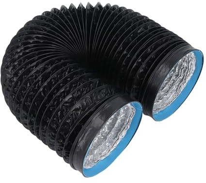 Ausla Manguera de Ventilación para Secadora de 7 Pulgadas, Conducto Flexible de Aluminio de 6.56 Pies, Manguera de Escape de Ventilación para HVAC, Cocina, Invernadero con Diseño