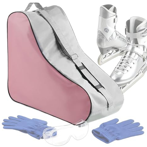Qiaonan Eislauftasche, Rollschuhtasche Mit Verstellbarem Schultergurt, Schlittschuhtasche Rucksack, Oxford Stoff Kinder Rollschuhe Handtasche, Skischuhtasche Für Damen, Herren, Kinder