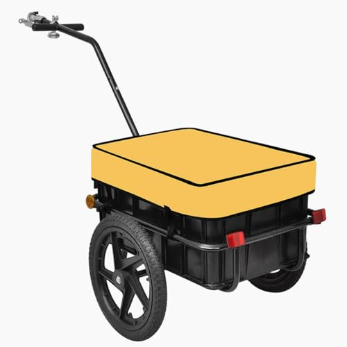 Remolque de bicicleta para niños, carro de carga plegable con enganche de remolque, capacidad de 110 libras para acampar al aire libre, viajes, mudanzas y compras