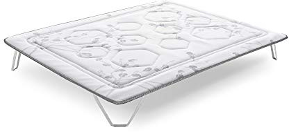 ECCOX - - Topper 160 x 180 Materasso Topper per Letto 160 Grafene con visco Gel e Imbottitura in Schiuma