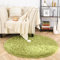 MARATIP Plüsch Teppich Rund,Flauschiger Teppich Rund, modernes Wohnzimmer, Kinder Mädchen,weicher und Flauschiger Teppich für das Schlafzimmer/Wohnzimmer/Kinderzimmer(Grün,Ø 150 cm Rund)