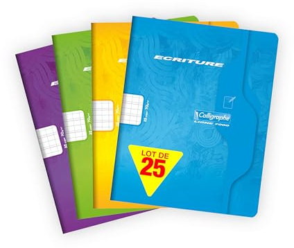 Calligraphe 507Cpack Lot 25 Cahiers d'Écriture - 17x22 - 32p Double Ligne