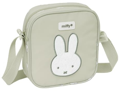 Safta MIFFY NIEBLA - Liten axelväska, axelväska för barn, barnväska, perfekt för barn i åldrarna 5 till 14 år, bekväm och mångsidig, kvalitet och styrka, 16 x 4 x 18 cm, stengrå färg, Stengrå,
