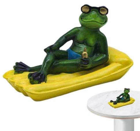 Figure di animali da stagno, sculture di animali da giardino, statua galleggiante realistica in resina – Personaggi multiuso, fotografici, graziosa decorazione per casa, giardino, stagno