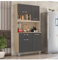 Befara Mueble DE Cocina Bicolor Terron, Natural Avena/Gris, 91 x 36 x 177 cm, Mueble de Cocina Alto. Bicolor Gris y Natural. 91 x 36 x 177 cm