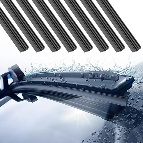 Jortmrd 8 Pezzi Gomma Tergicristallo Universale 800mm Gomma di Ricambio per Tergicristalli Gommino Tergicristallo Ricambio Gomma per Tergicristalli