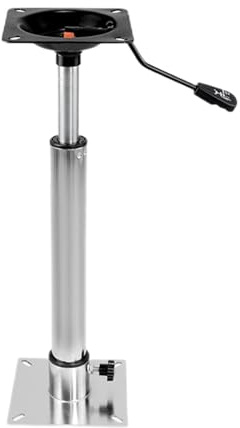 Boat Seat Pedestal - Rotating Boat Seat Swivel, Boat Pedestal Base, Sturdy Boat Seat Pedestal Mount | Lucrative Telescopic Boat Seat Swivel Mount, Black Steel, for Fishing Boats and Caravans
