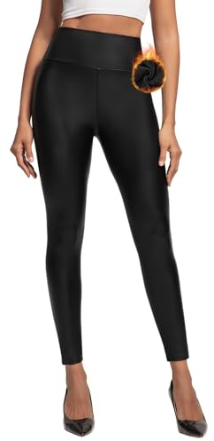 Zilams Leggins Cuero Mujer Invierno Push Up Leggings Térmicos Cintura Alta | Pantalon Cuero Mujer Sintética Elasticos Casual y Moda