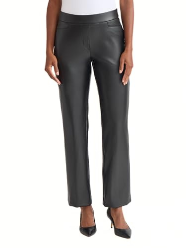 Kasper Women's Faux Leather Pull-On Pant