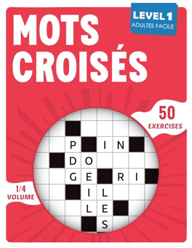 Mots Croisés Adultes Facile: Jeux éducatifs imprimés grand format, avec corrections