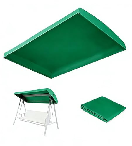 MESCXTY Ersättningsduk för utomhusgunga, 75 tum x 47 tum 83 tum x 48 tum, vattentät, för 2-3-sits uteplats gunga (grön, 83x48x9in-213x122x23cm)