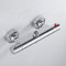 Thermostat Armatur Brausethermostat Brausearmatur Brausemischer Thermostat Mischbatterie mit 38 °C Sicherheitstaste Bad Chrom-Brause und Regendusche, Silber