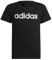 adidas Mädchen Essentials Linear Logo Cotton Slim Fit Tee, Black/White, 13-14 Years