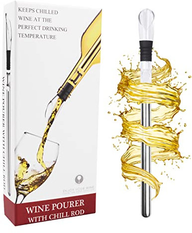 WAONIQ Refroidissement à Vin avec Refroidisseur de Bouteille, Rafraichisseur de Bouteille de Vin, Accessoires Pratiques pour Les Amateurs de Vin, Ensemble de Refroidisseurs de Vin pour Vin Rouge