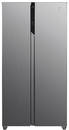 Hoover H-FRIDGE 500 MAXI Freestanding American Fridge Freezer, Side by Side, Total No Frost Technology, E Class, 521L Total Capacity, Touch Control Display, Inox, 91x67x177 cm - HHSBSO-6174XK-1