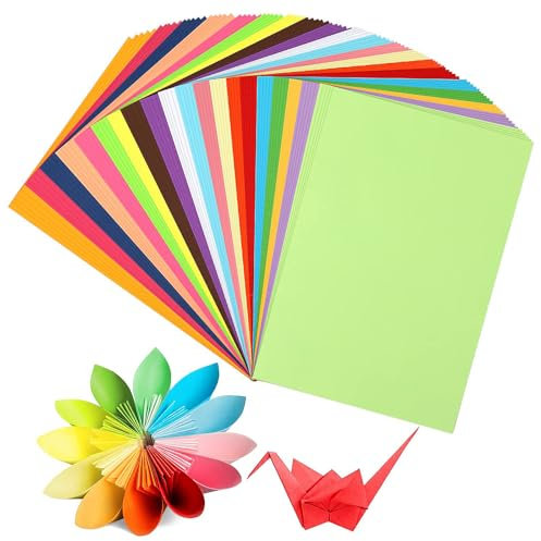 100 Blätter Tonpapier A4 Bunt, Bastelpapier Bunt, Buntpapier A4, Pappe Zum Basteln, Bastelkarton, Buntes Papier, A4 Kopierpapier Papier, Für DIY Kunst Handwerk (10 Farben)