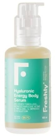 Freshly Cosmetics Hyaluronic Energy Body Serum for Tired Legs, Varicose Veins and Liquid Retention 200ml