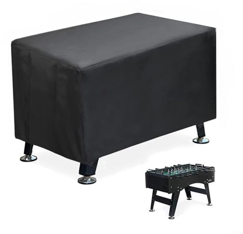 Besttoolifes Funda protectora impermeable para mesa de futbolín, para interiores y exteriores, resistente a los rayos UV, 167 x 116 x 69 cm, poliéster negro para mesas de juego de fútbol estándar