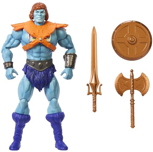 Masters of the Universe Masterverse Action Figure, Vintage Collection Faker, 7 Inch MOTU Blue-Skinned Robotic He-Man Villain with Accessories, JBP94