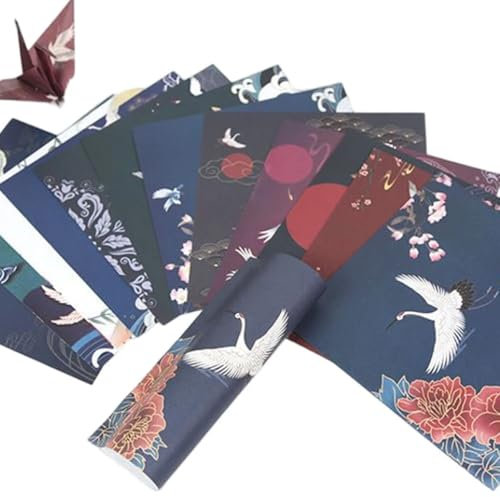 60 Blatt Origami-Papier-Kraniche Doppelseitig Muster 20X20cm,Handgefertigt Bastelprojekte für Hochzeit, Party, Geburtstag, Babyparty,Dekoration, Wünsche