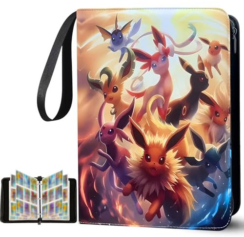 Sammelalbum für Karten, 50 Seiten 900 Karten Kapazität Sammelkarten Alben, Sammelkarten Album, Tragbar Karten Halter, PU Sammelmappe Karten, Karten Ordner Heft, Geschenk für Kinder (900)